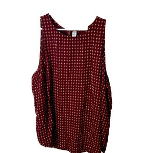 Old Navy maroon pattern sleeveless top Size 4X